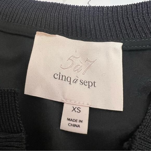 Cinq à Sept Lannah sleeveless deawstring waist Silk Mini dress black Sz XS - Picture 6 of 8